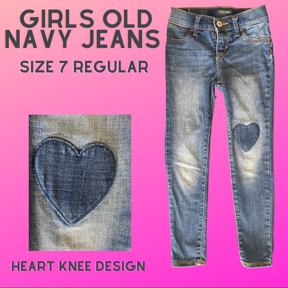 Girls Old Navy Ballerina Jeans size 7R faded blue